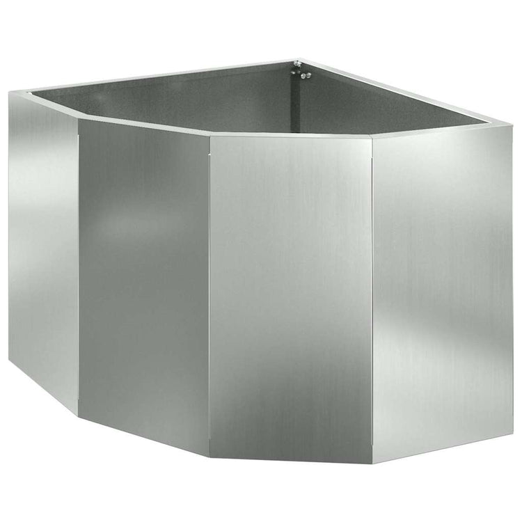 Vidaxx jardinière d'angle argent 45 x 45 x 35 cm en acier galvanisé