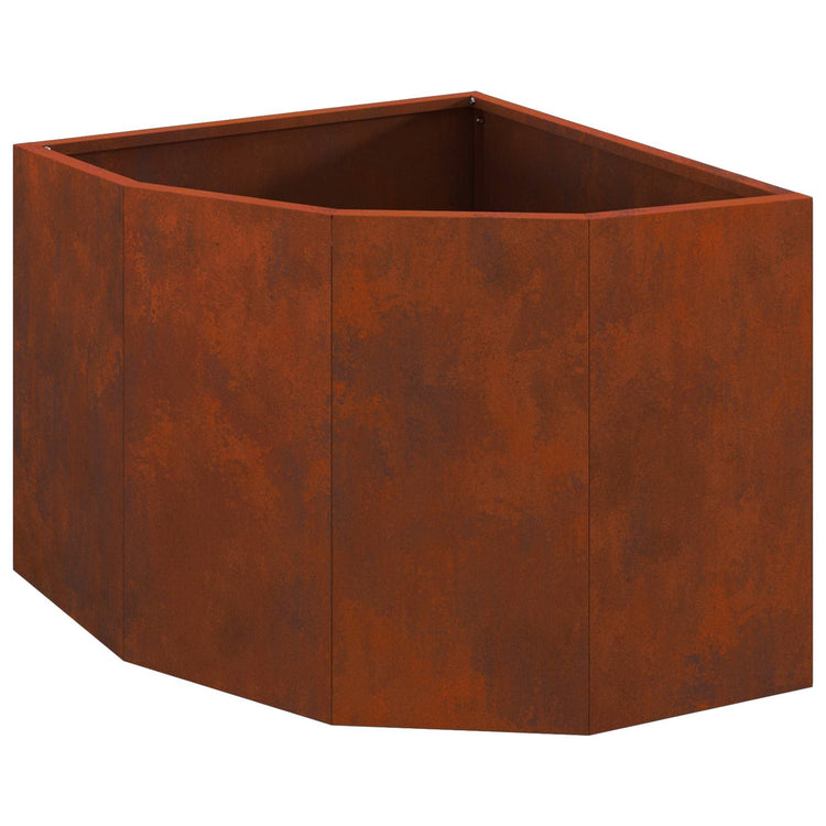 Vidaxx jardinière d'angle rouillé 45 x 45 x 35 cm acier corten