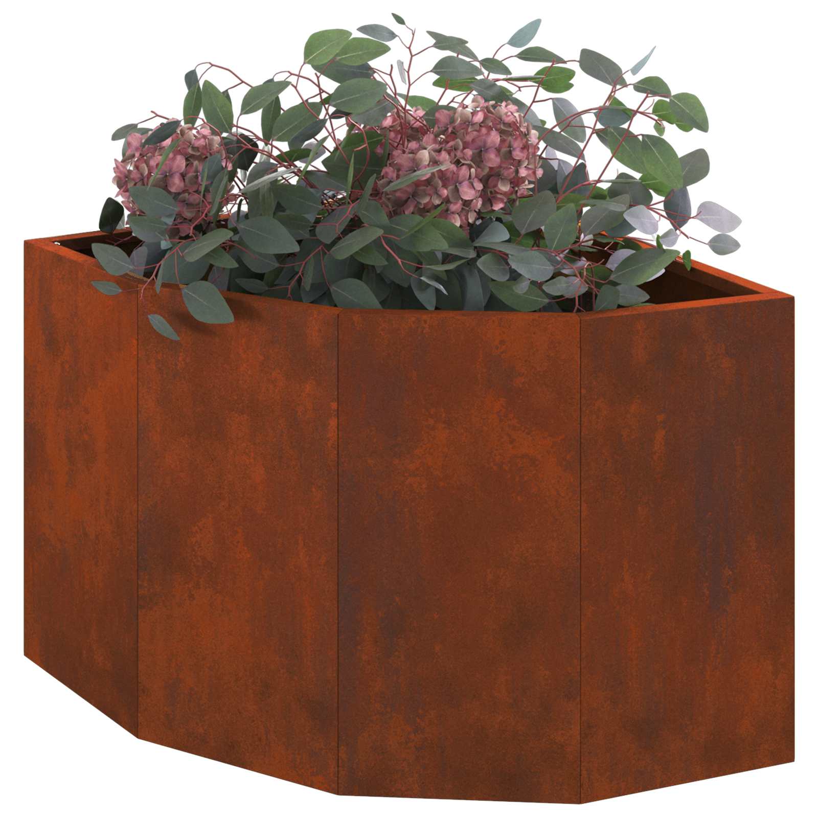 Vidaxx jardinière d'angle rouillé 45 x 45 x 35 cm acier corten