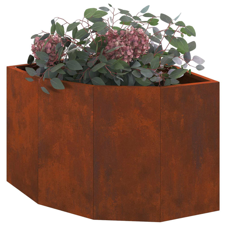 Vidaxx jardinière d'angle rouillé 45 x 45 x 35 cm acier corten