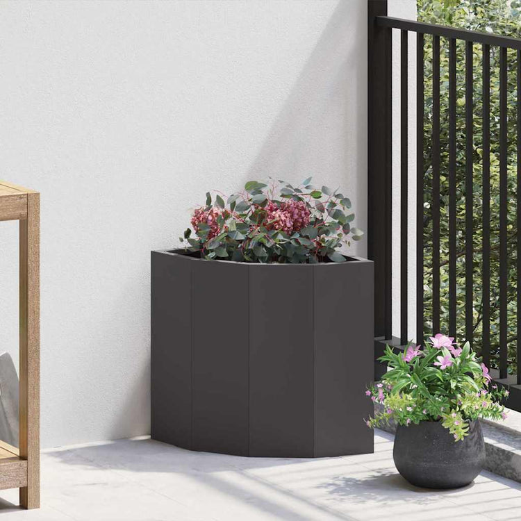 Vidaxx jardinière d'angle noir 30 x 30 x 35 cm acier