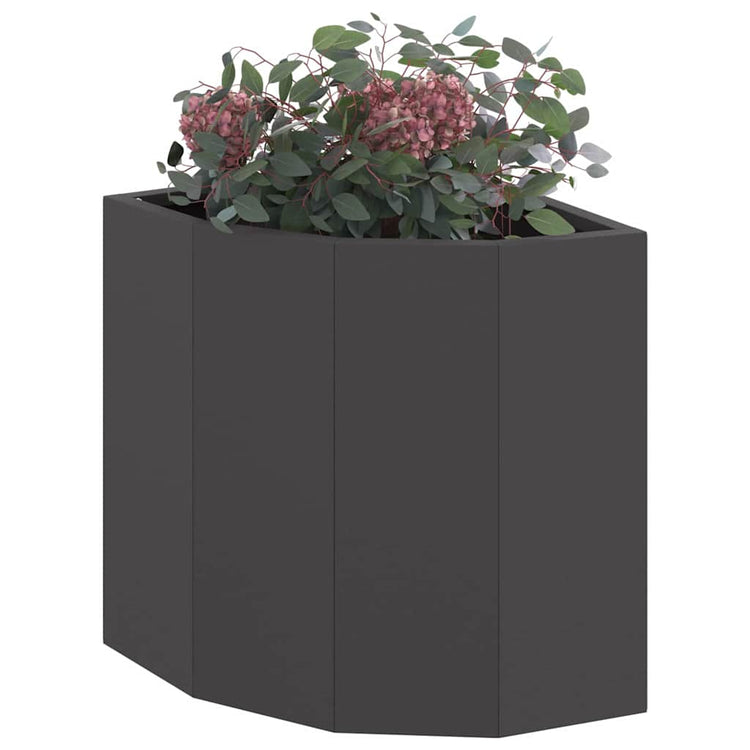 Vidaxx jardinière d'angle noir 30 x 30 x 35 cm acier