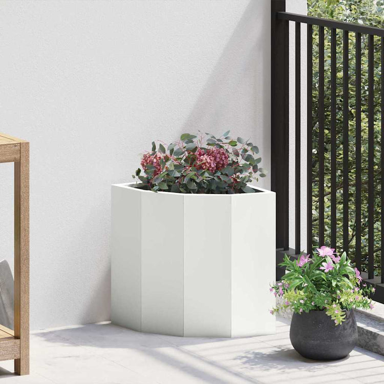 Vidaxx jardinière d'angle blanc 30 x 30 x 35 cm acier