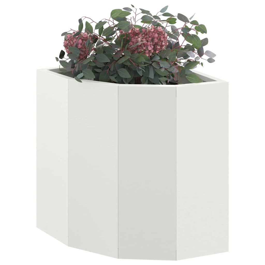 Vidaxx jardinière d'angle blanc 30 x 30 x 35 cm acier
