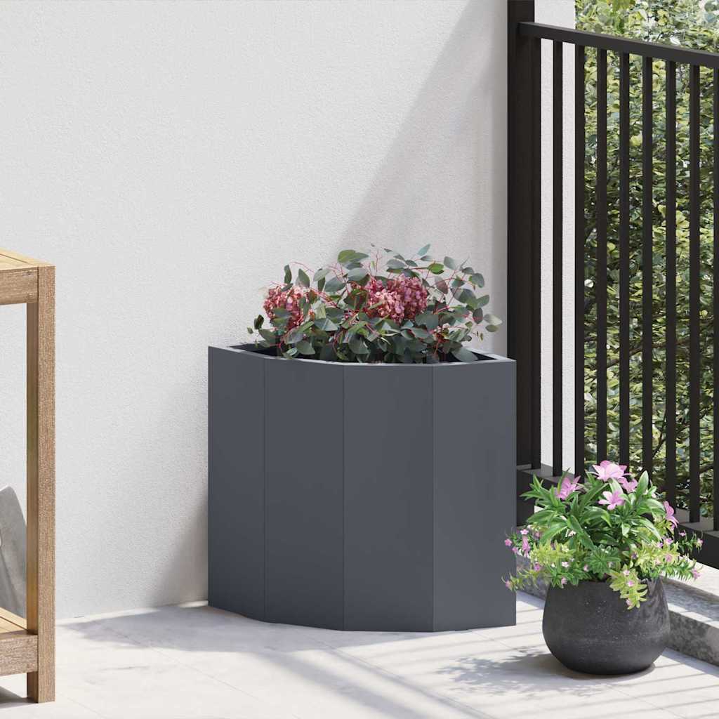 Vidaxx jardinière d'angle anthracite 30 x 30 x 35 cm acier