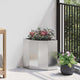 Vidaxx jardinière d'angle argent 30 x 30 x 35 cm acier inoxydable