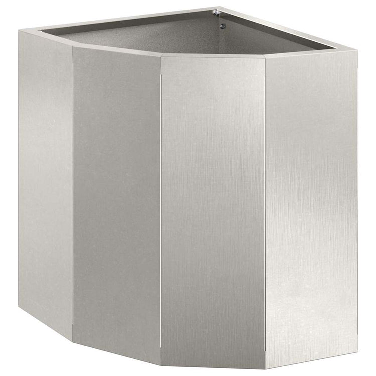 Vidaxx jardinière d'angle argent 30 x 30 x 35 cm acier inoxydable