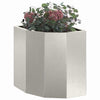 Vidaxx jardinière d'angle argent 30 x 30 x 35 cm acier inoxydable