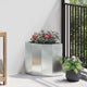 Vidaxx jardinière d'angle argent 30 x 30 x 35 cm en acier galvanisé