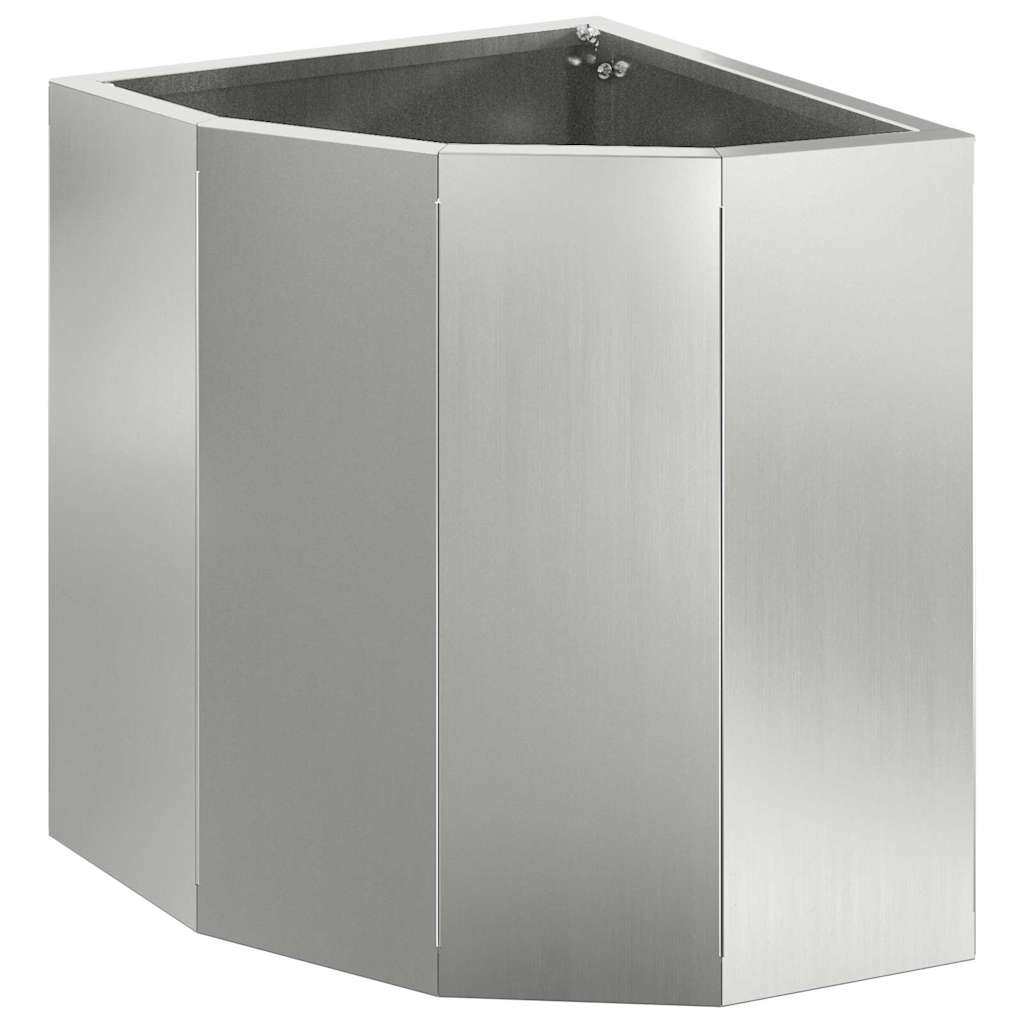 Vidaxx jardinière d'angle argent 30 x 30 x 35 cm en acier galvanisé
