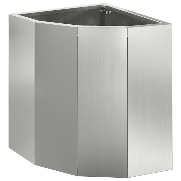 Vidaxx jardinière d'angle argent 30 x 30 x 35 cm en acier galvanisé