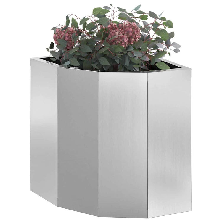 Vidaxx jardinière d'angle argent 30 x 30 x 35 cm en acier galvanisé