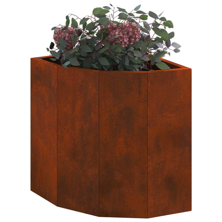 Vidaxx jardinière d'angle rouillé 30 x 30 x 35 cm acier corten