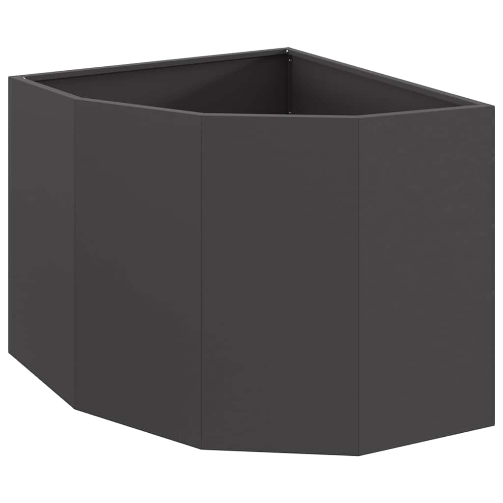 Vidaxx jardinière d'angle noir 60 x 60 x 50 cm acier