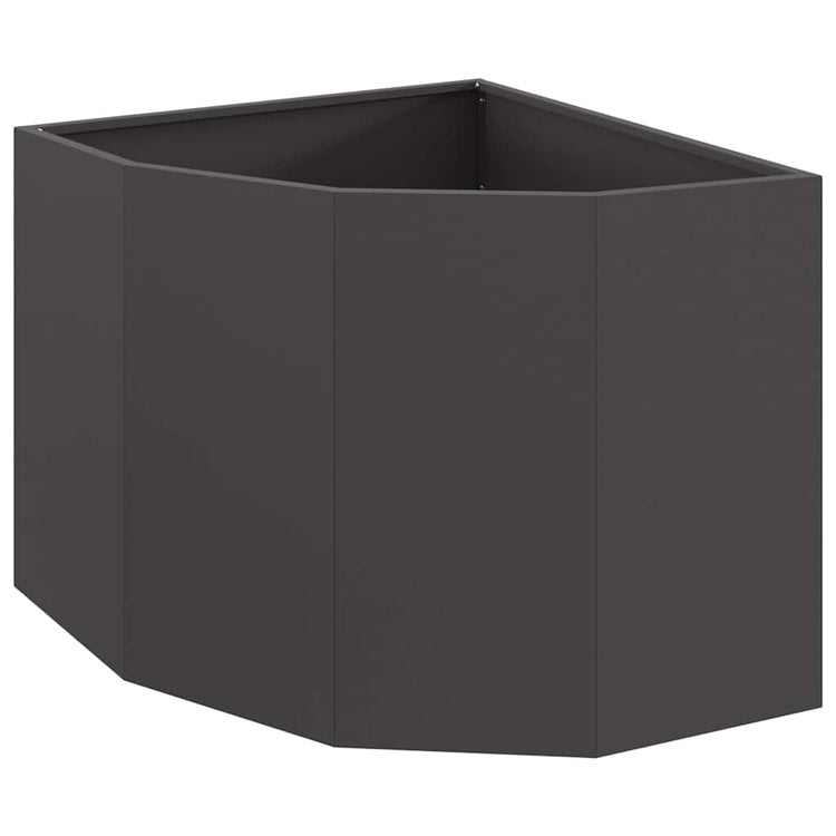 Vidaxx jardinière d'angle noir 60 x 60 x 50 cm acier
