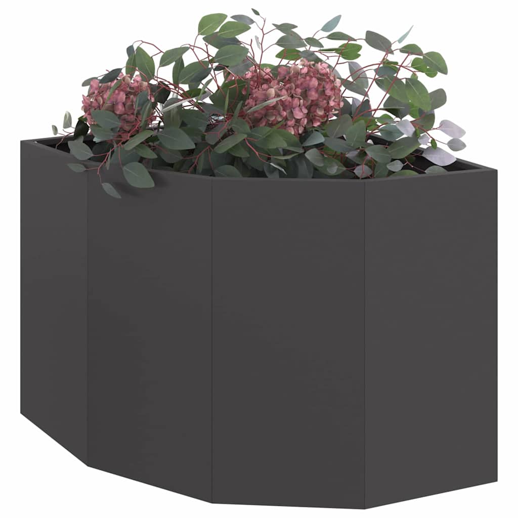 Vidaxx jardinière d'angle noir 60 x 60 x 50 cm acier