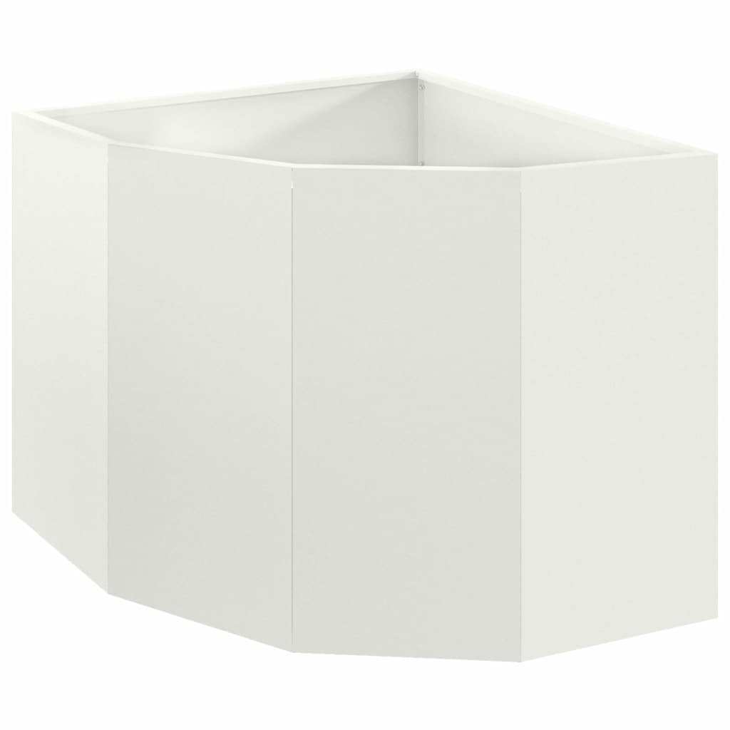 Vidaxx jardinière d'angle blanc 60 x 60 x 50 cm acier