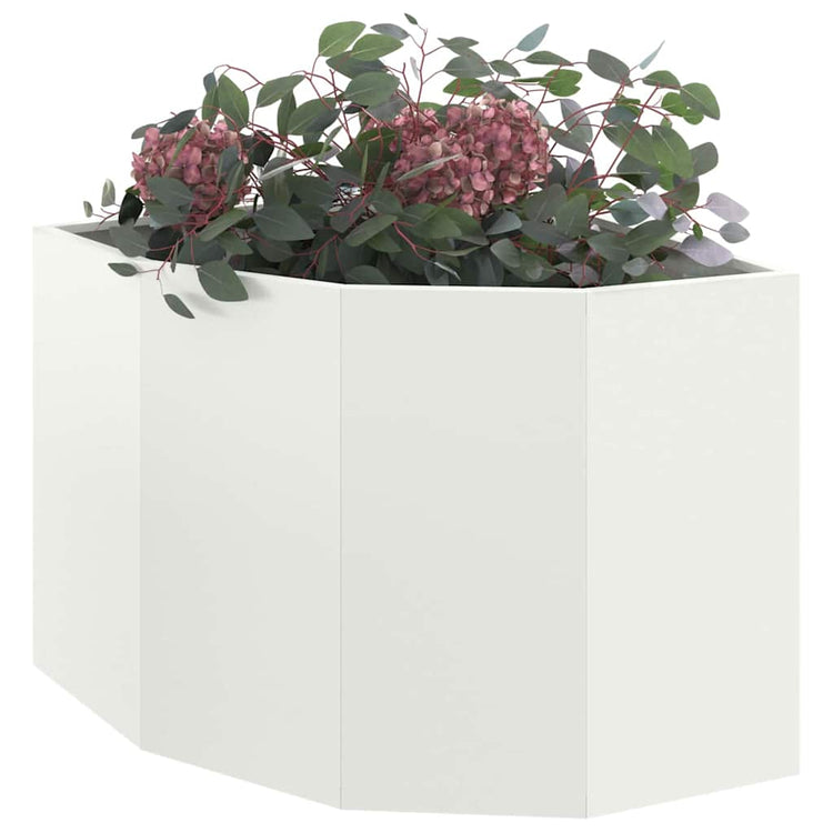Vidaxx jardinière d'angle blanc 60 x 60 x 50 cm acier