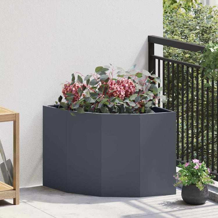Vidaxx jardinière d'angle anthracite 60 x 60 x 50 cm acier