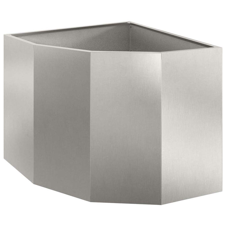Vidaxx jardinière d'angle argent 60 x 60 x 50 cm acier inoxydable