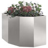 Vidaxx jardinière d'angle argent 60 x 60 x 50 cm acier inoxydable