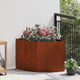 Vidaxx jardinière d'angle rouillé 60 x 60 x 50 cm acier corten