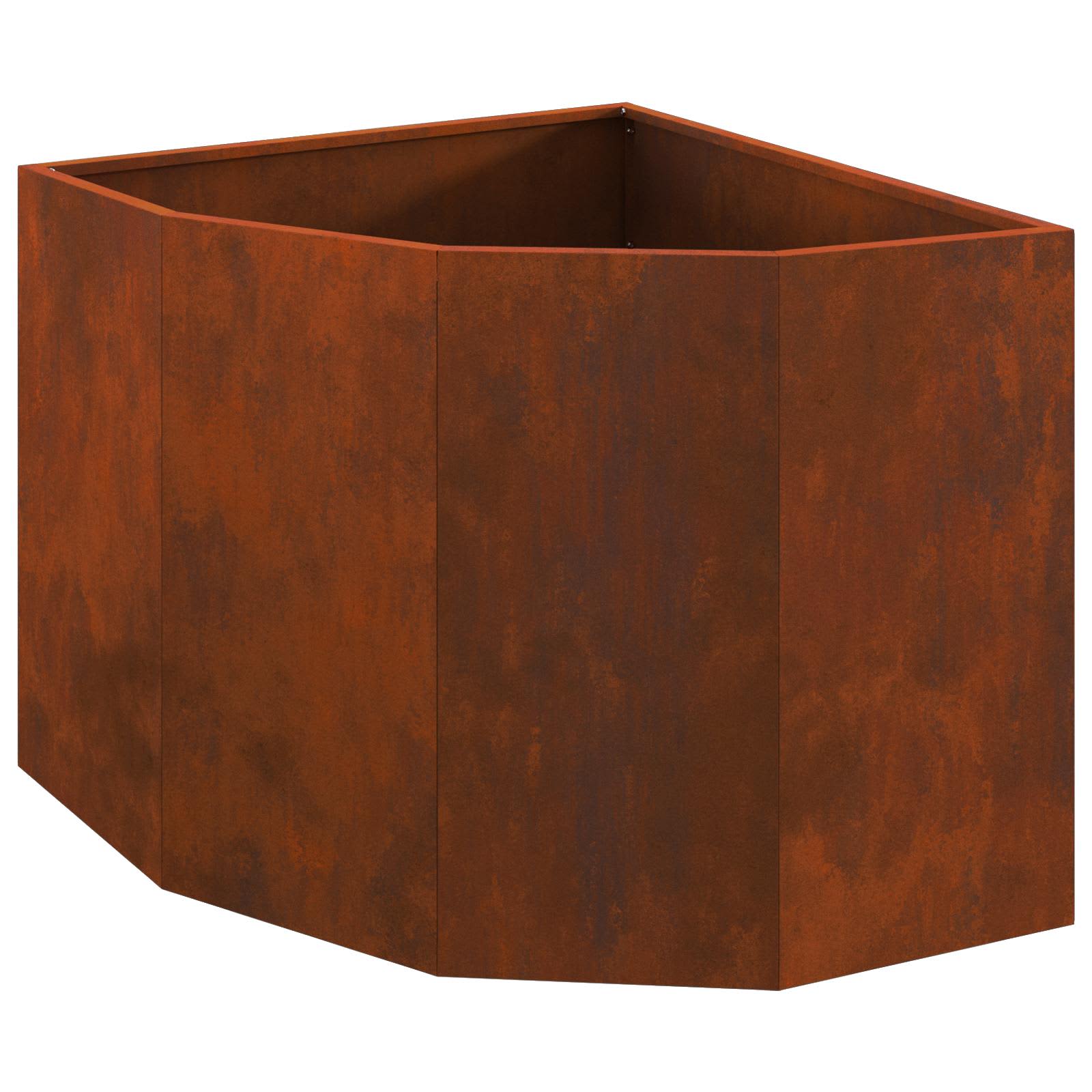 Vidaxx jardinière d'angle rouillé 60 x 60 x 50 cm acier corten