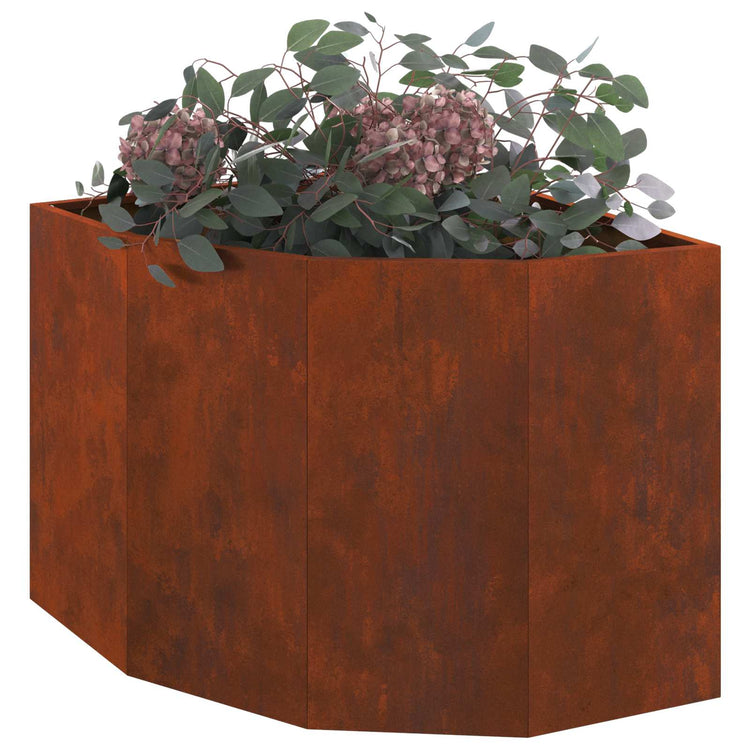 Vidaxx jardinière d'angle rouillé 60 x 60 x 50 cm acier corten