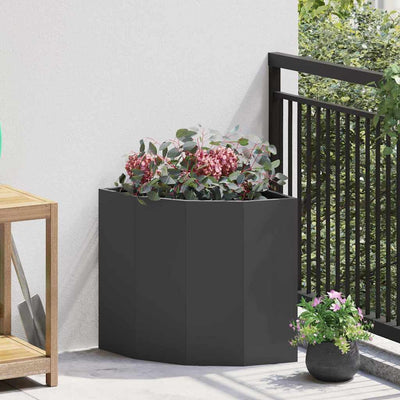 Vidaxx jardinière d'angle noir 45 x 45 x 50 cm acier