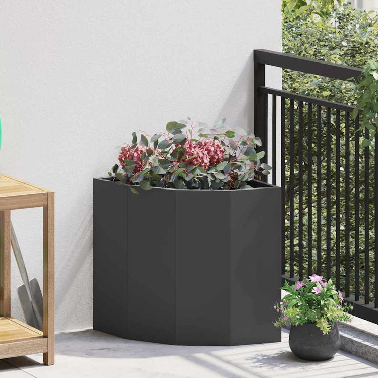 Vidaxx jardinière d'angle noir 45 x 45 x 50 cm acier