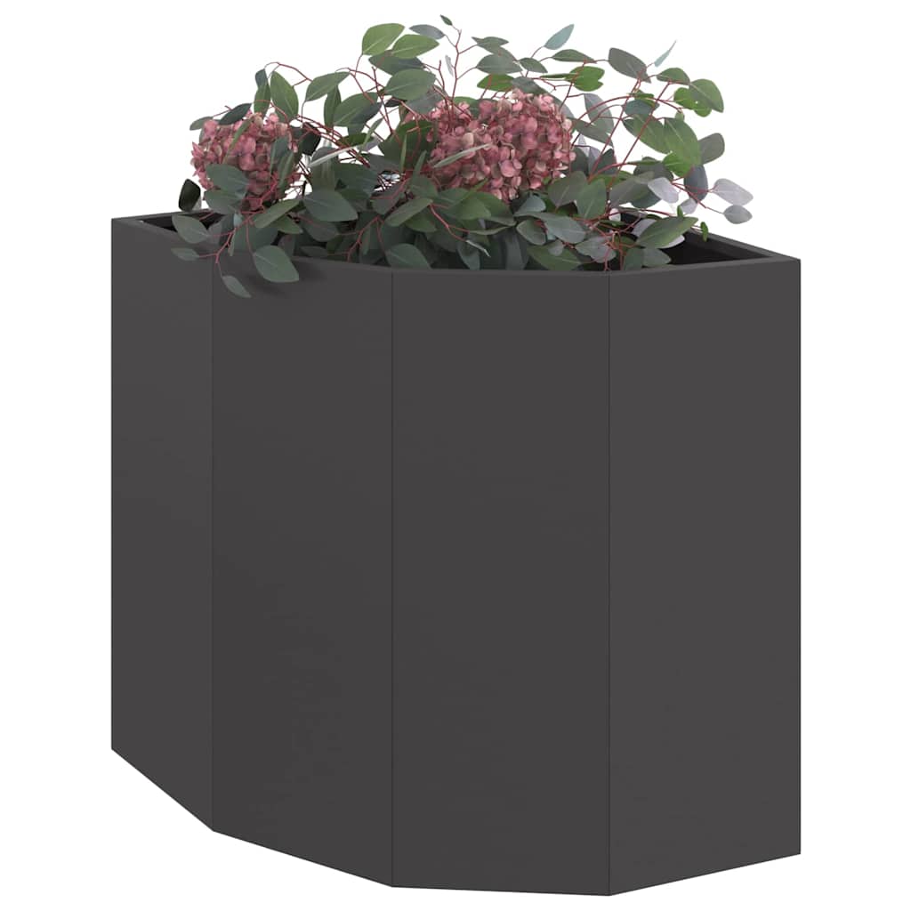 Vidaxx jardinière d'angle noir 45 x 45 x 50 cm acier