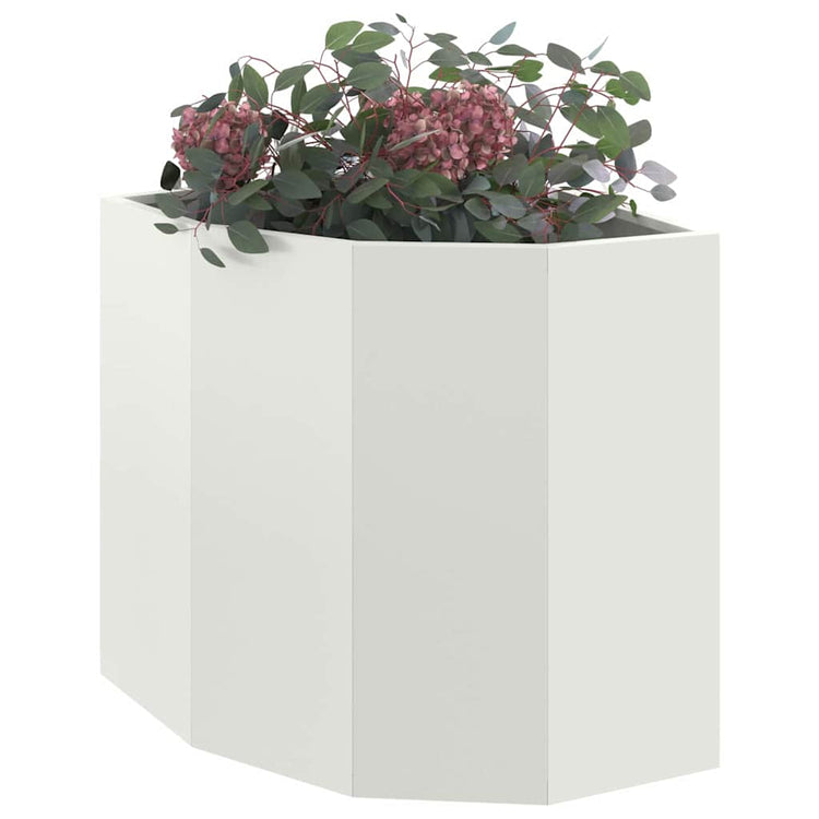Vidaxx jardinière d'angle blanc 45 x 45 x 50 cm acier