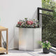 Vidaxx jardinière d'angle argent 45 x 45 x 50 cm acier inoxydable