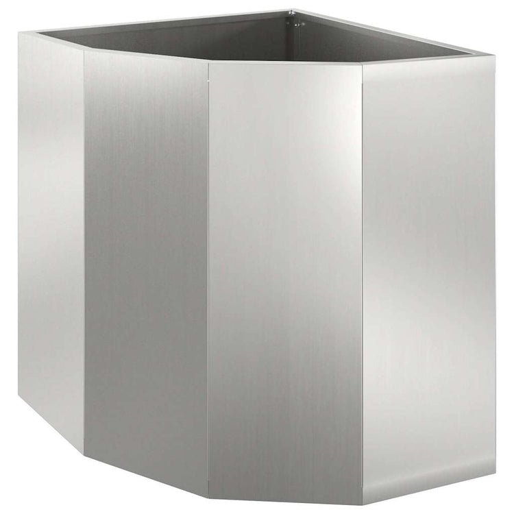 Vidaxx jardinière d'angle argent 45 x 45 x 50 cm en acier galvanisé