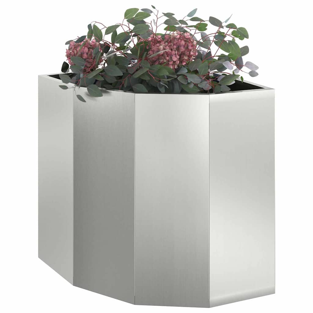 Vidaxx jardinière d'angle argent 45 x 45 x 50 cm en acier galvanisé
