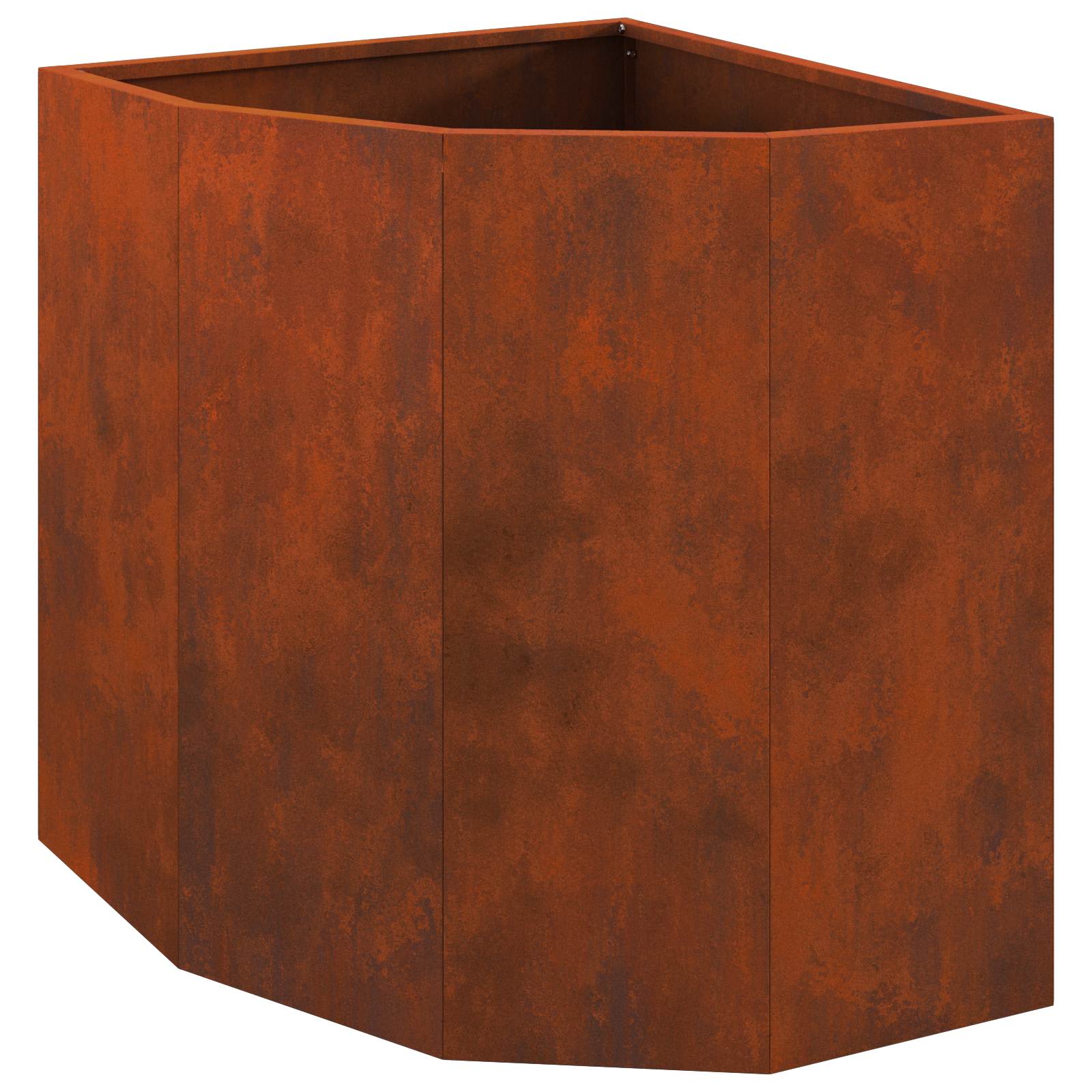 Vidaxx jardinière d'angle rouillé 45 x 45 x 50 cm acier corten