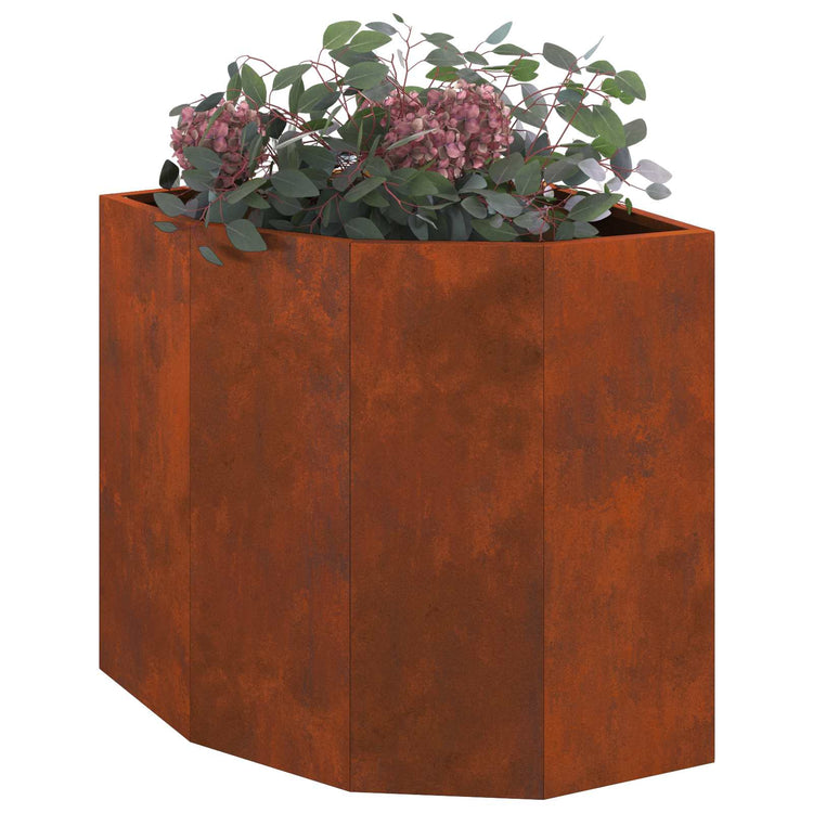 Vidaxx jardinière d'angle rouillé 45 x 45 x 50 cm acier corten