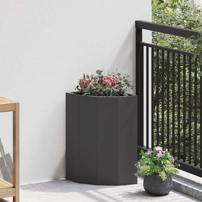 Vidaxx jardinière d'angle noir 30 x 30 x 50 cm acier