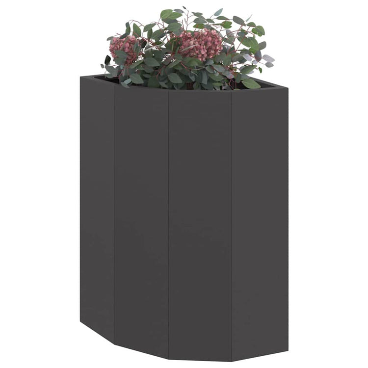 Vidaxx jardinière d'angle noir 30 x 30 x 50 cm acier