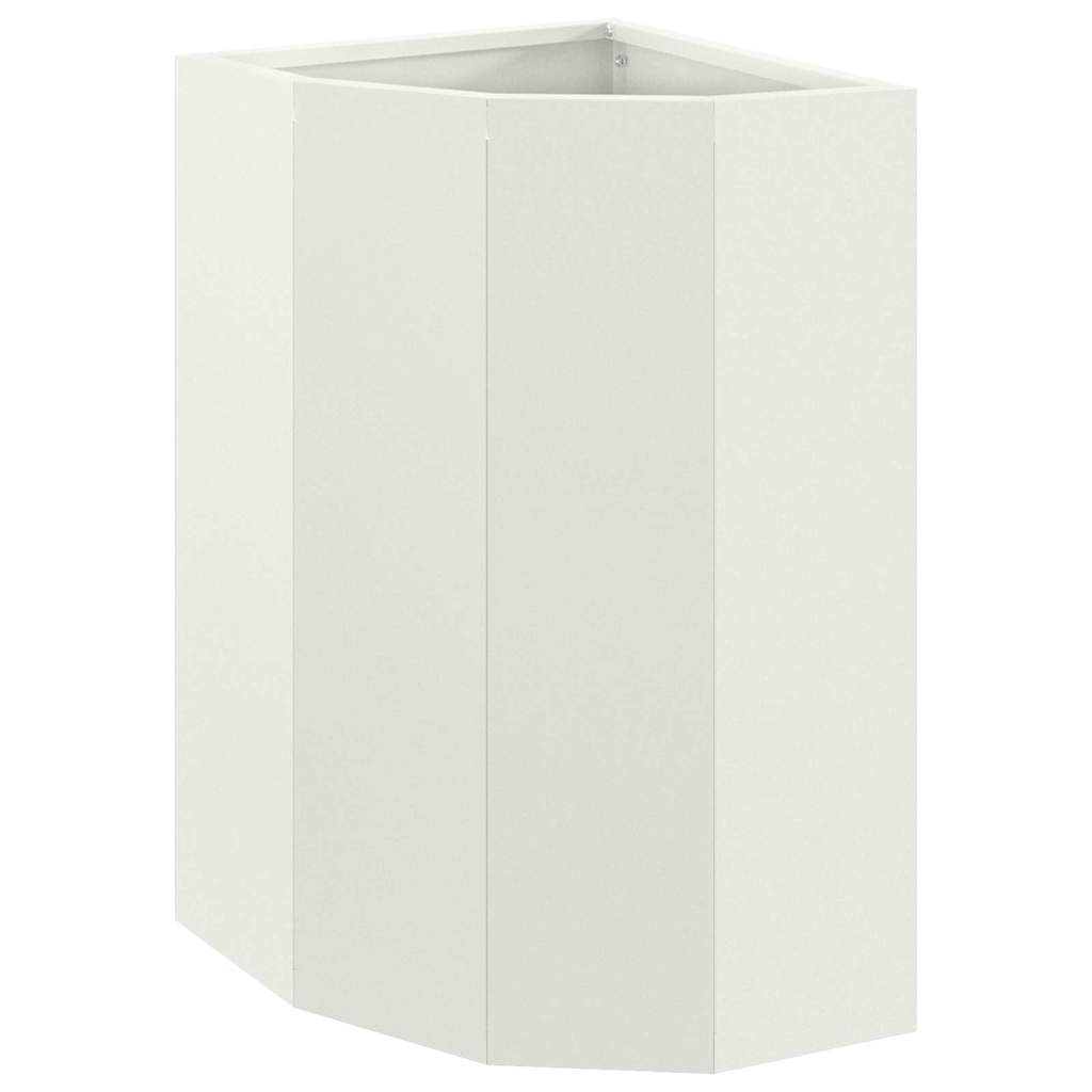 Vidaxx jardinière d'angle blanc 30 x 30 x 50 cm acier