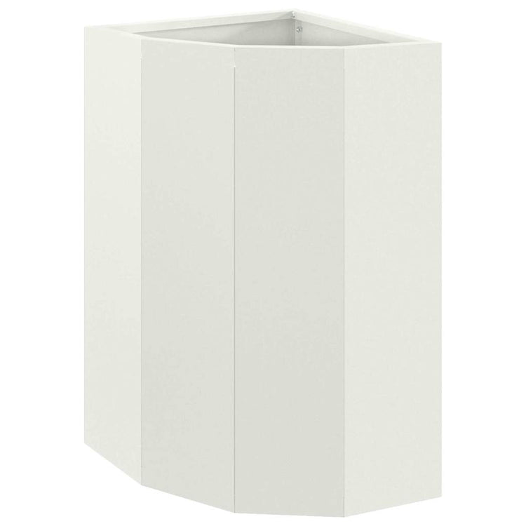 Vidaxx jardinière d'angle blanc 30 x 30 x 50 cm acier