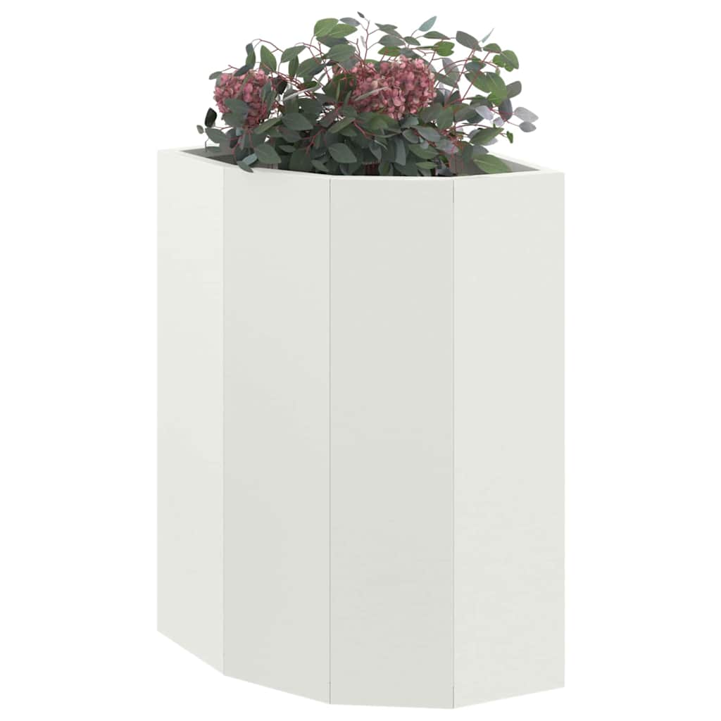 Vidaxx jardinière d'angle blanc 30 x 30 x 50 cm acier