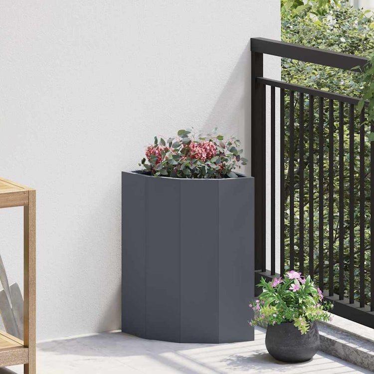 Vidaxx jardinière d'angle anthracite 30 x 30 x 50 cm acier