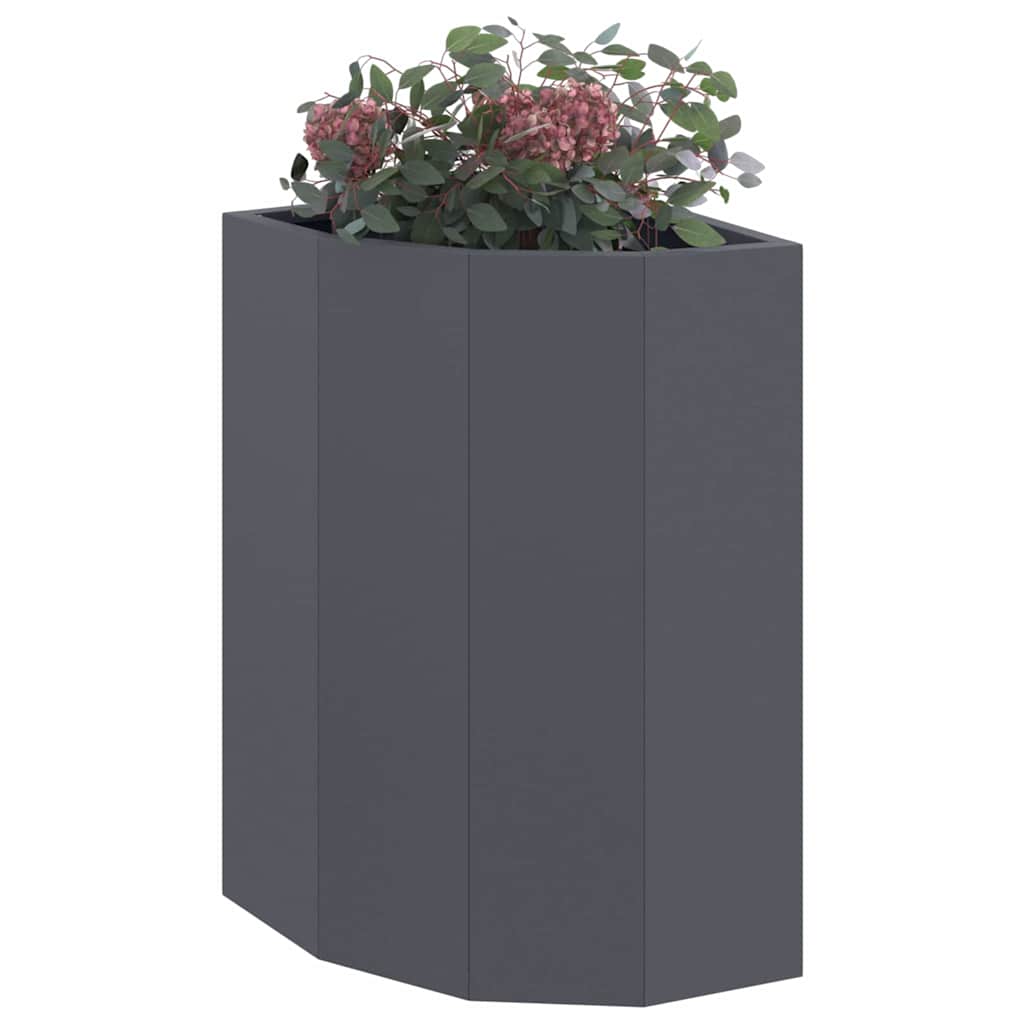 Vidaxx jardinière d'angle anthracite 30 x 30 x 50 cm acier
