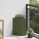 Vidaxx jardinière d'angle vert olive 30 x 30 x 50 cm acier