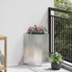 Vidaxx jardinière d'angle argent 30 x 30 x 50 cm acier inoxydable