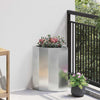 Vidaxx jardinière d'angle argent 30 x 30 x 50 cm en acier galvanisé