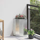 Vidaxx jardinière d'angle argent 30 x 30 x 50 cm en acier galvanisé
