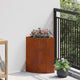 Vidaxx jardinière d'angle rouillé 30 x 30 x 50 cm acier corten