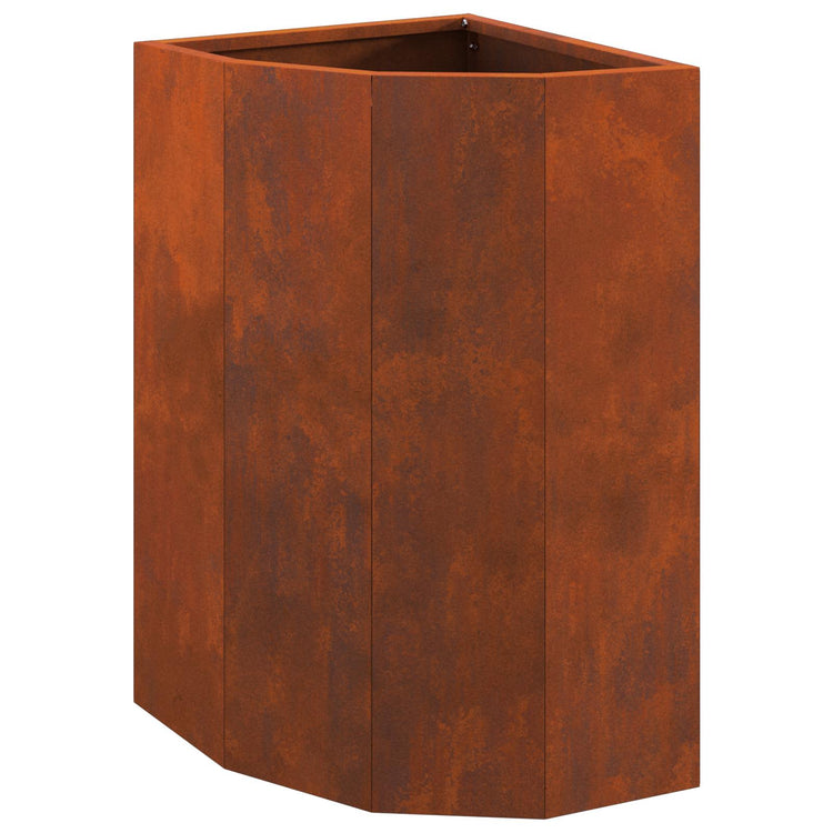 Vidaxx jardinière d'angle rouillé 30 x 30 x 50 cm acier corten